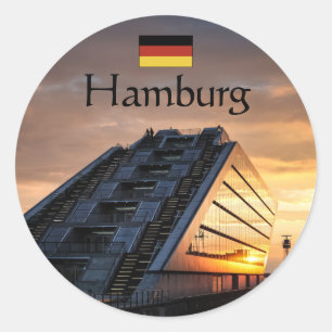 Hamburg Souvenir Classic Round Sticker