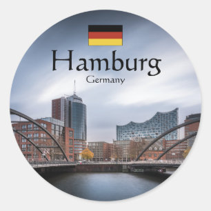 Hamburg Souvenir Classic Round Sticker
