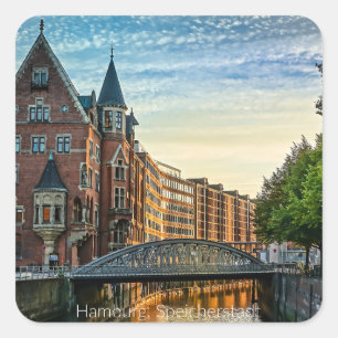 Hamburg Speicherstadt Square Sticker
