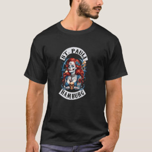 Hamburg St. Pauli Reeperbahn Harbour Skull Tattoo T-Shirt