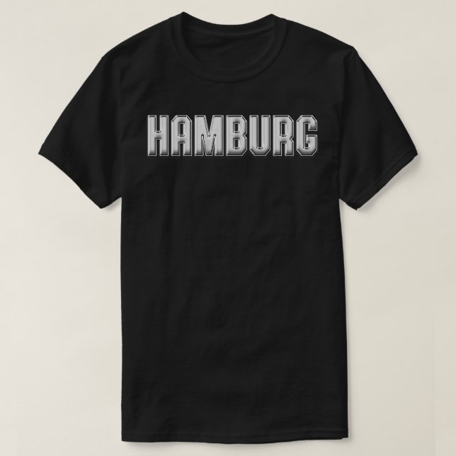 Hamburg Stadt Retro Hamburger Schriftzug Stadtkind T-Shirt (Design Front)