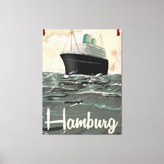 Hamburg Vintage Travel poster Canvas Print