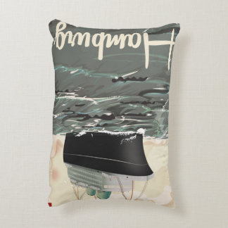 Hamburg Vintage Travel poster Decorative Cushion