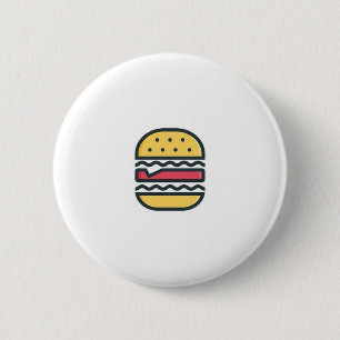 Hamburger ! 6 cm round badge