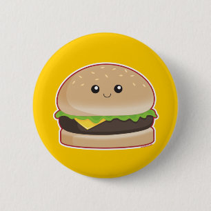 Hamburger 6 Cm Round Badge