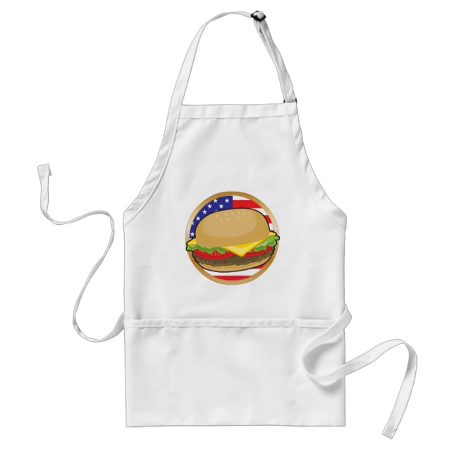 Hamburger American Flag Standard Apron (Front)
