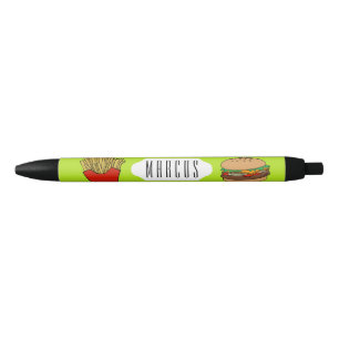 Hamburger and french fries custom pen