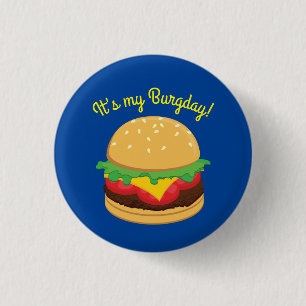 Hamburger Birthday Party Burger 3 Cm Round Badge
