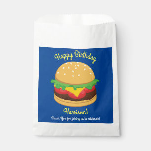 Hamburger Birthday Party Burger Favour Bags
