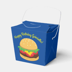 Hamburger Birthday Party Burger Favour Box