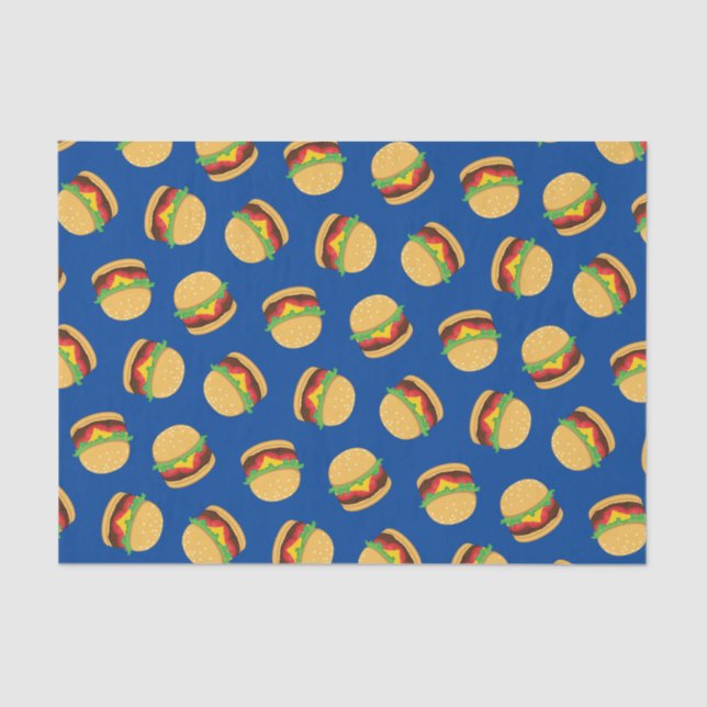 Hamburger Birthday Party Burger Kids Tissue Paper (Front)