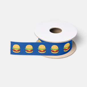 Hamburger Birthday Party Satin Ribbon