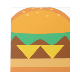 hamburger bread food cheese notepad