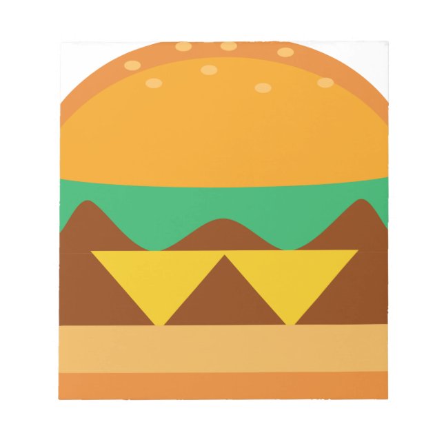 hamburger bread food cheese notepad (Front)