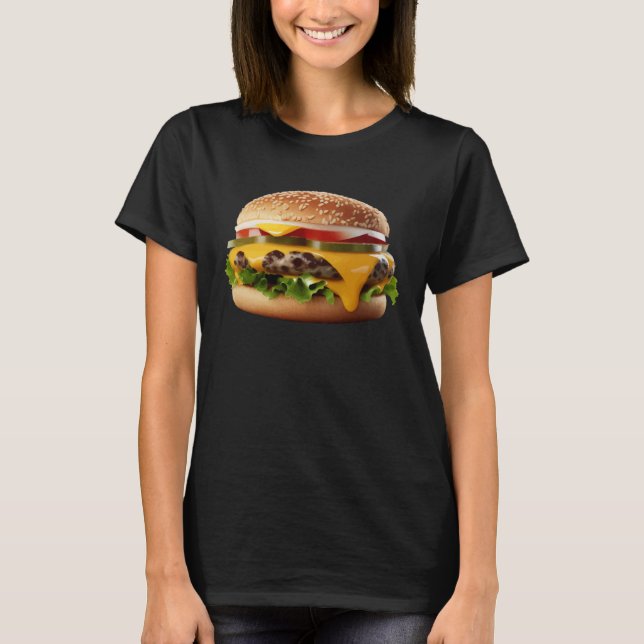 Hamburger Burger Food Day Buns Cheeseburger Grilli T-Shirt (Front)