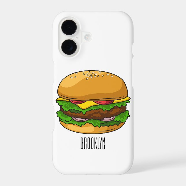 Hamburger cartoon illustration (Back)