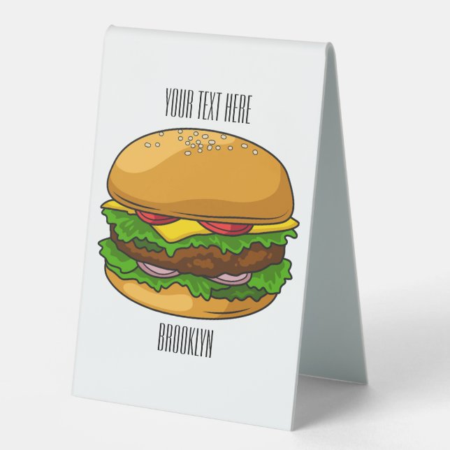 Hamburger cartoon illustration  (Front)