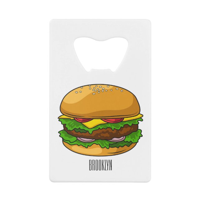 Hamburger cartoon illustration (Front)