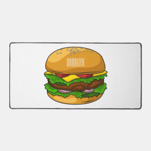 Hamburger cartoon illustration  desk mat