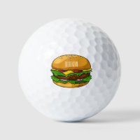 Hamburger cartoon illustration