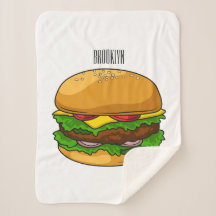 Hamburger cartoon illustration