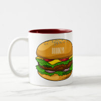 Hamburger cartoon illustration 