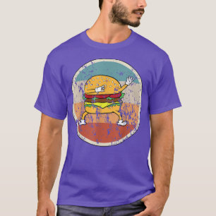 Hamburger Cheeseburger Burger Vintage Retro T-Shir T-Shirt