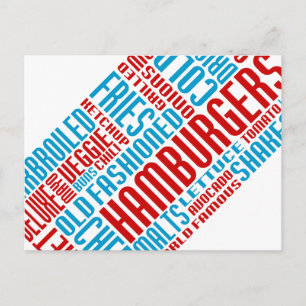 hamburger chitChat Postcard