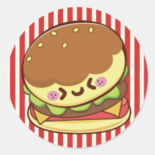 Hamburger Classic Round Sticker