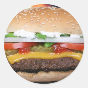 Hamburger Classic Round Sticker