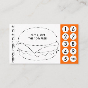 hamburger cut out punch cards