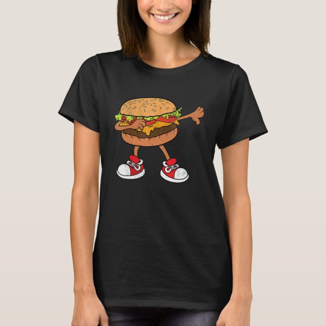 Hamburger Dab Kids Men Women Cheeseburger T-Shirt (Front)