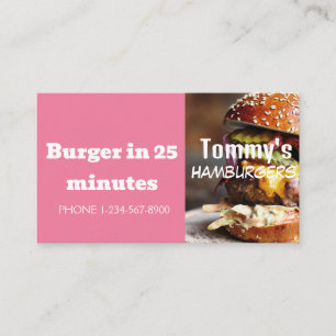 Hamburger Delivery Discount Sale Offer Business Card