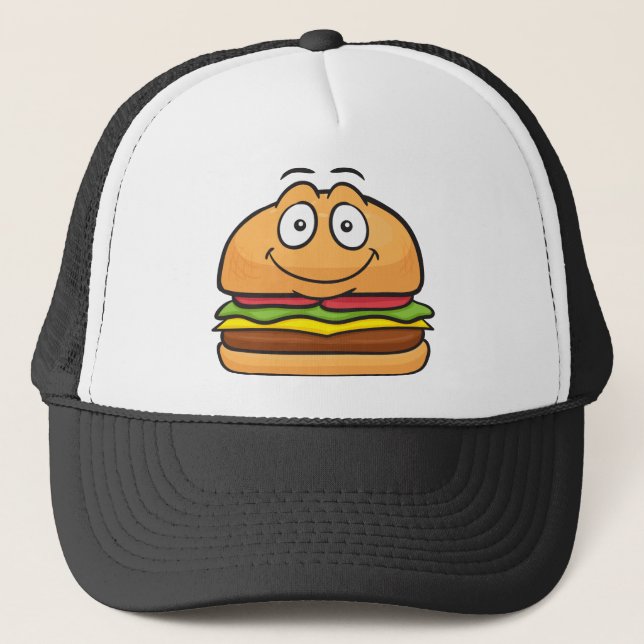 Hamburger Emoji Trucker Hat (Front)