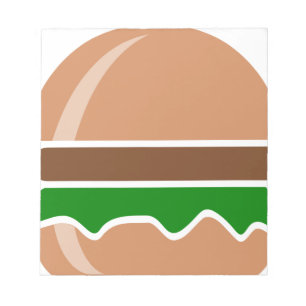 Hamburger fast food a sandwich notepad