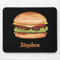 Hamburger Fast Food Illustration With Custom Name