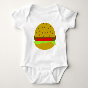 hamburger food fast food burger baby bodysuit