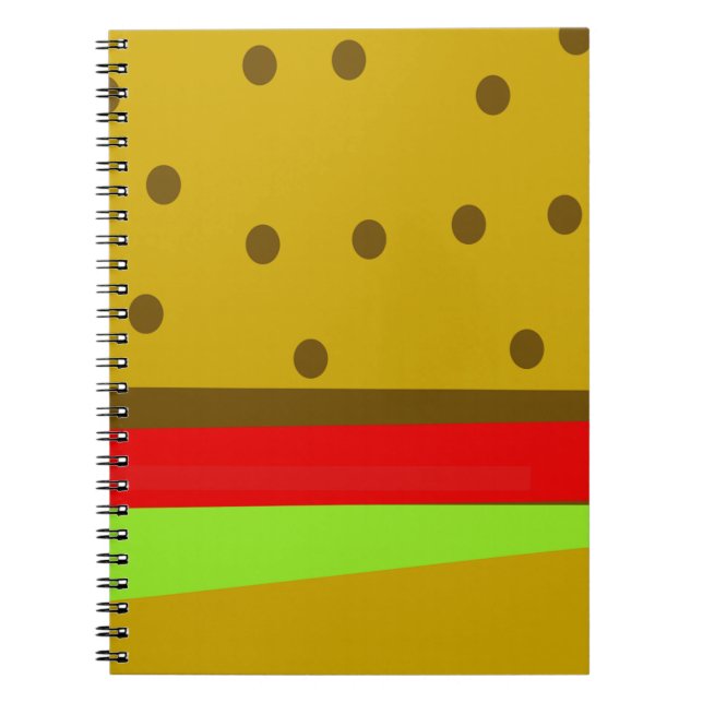 Hamburger food fast food burger notebook (Front)