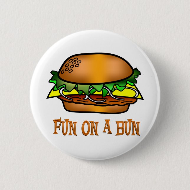 Hamburger Fun 6 Cm Round Badge (Front)
