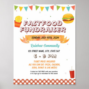 Hamburger funderaiser event template poster