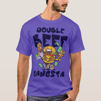 Hamburger Gangsta Fast Food Burger Fan Foodie  T-Shirt