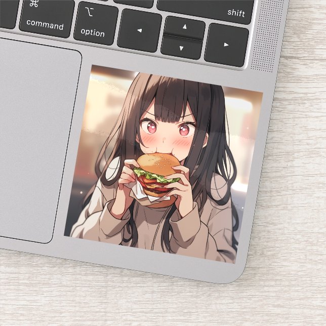 Hamburger Girl Sticker | Sushi Musume generativeai (Detail)
