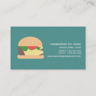 Hamburger Joint Hub Restaurant Business Card