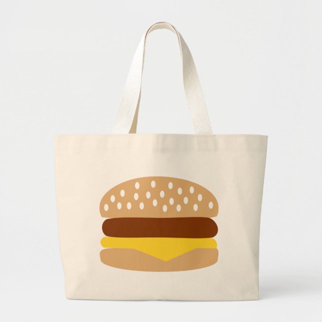 Hamburger Large Tote Bag (Front)