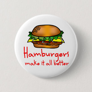 Hamburger Lover 6 Cm Round Badge