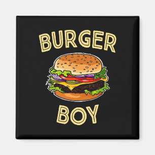 Hamburger lover burger boy performance magnet