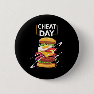 Hamburger Lover Gift Fast Food Gym Workout Cheat D 6 Cm Round Badge