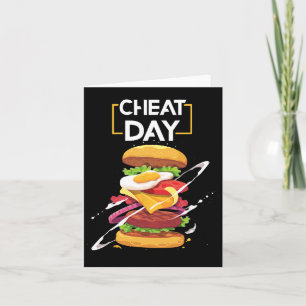 Hamburger Lover Gift Fast Food Gym Workout Cheat D Card