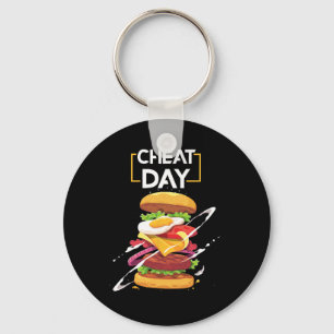 Hamburger Lover Gift Fast Food Gym Workout Cheat D Key Ring