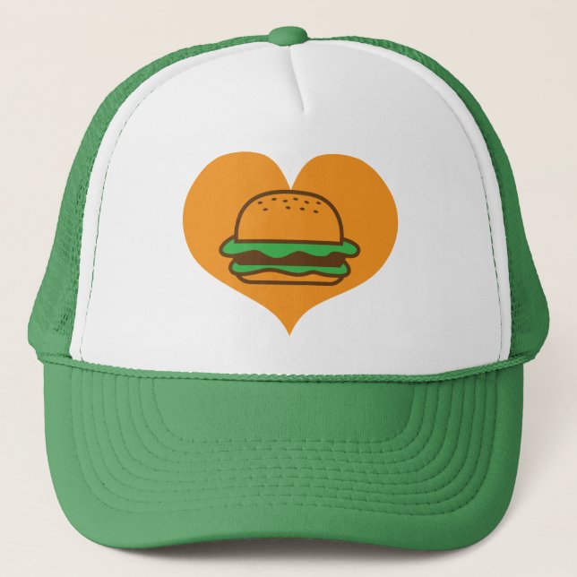 Hamburger lover trucker hat (Front)